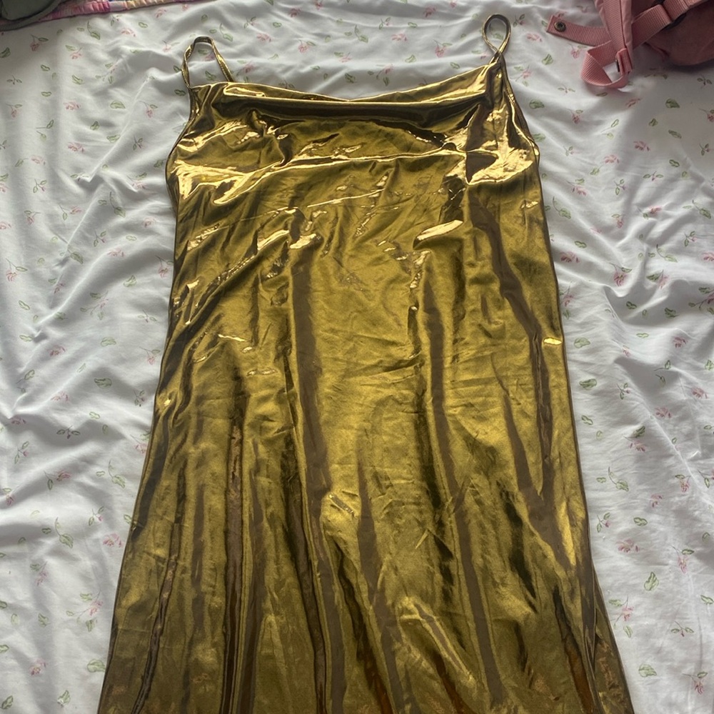 Gold party dress